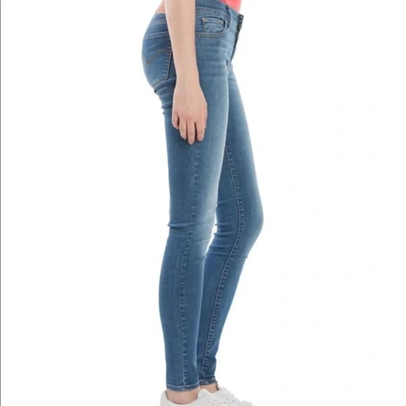 Levi's 710 Super Skinny Jeans Medium Blue Wash - Picture 2 of 13
